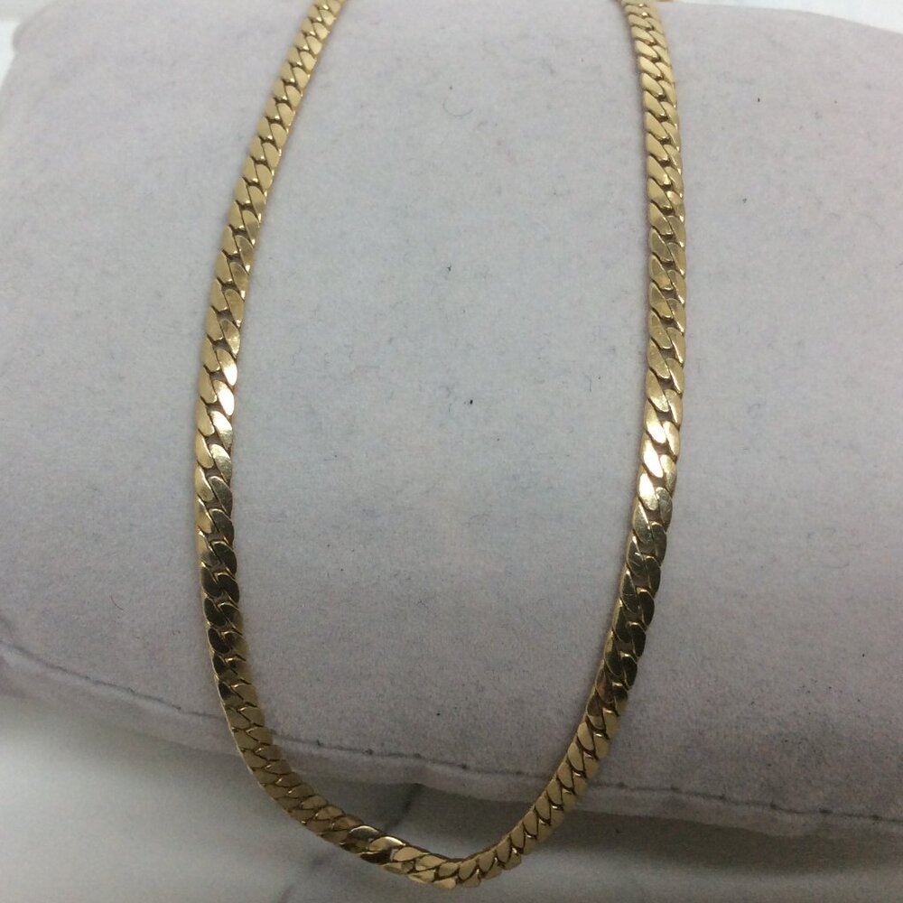 14k Yellow Real solid Gold Curb Cuban Chain Necklace  11.50gr  19 1/2''  2.7mm
